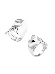 Flow Combination Rings - Silver