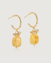 Flower Amber Earring