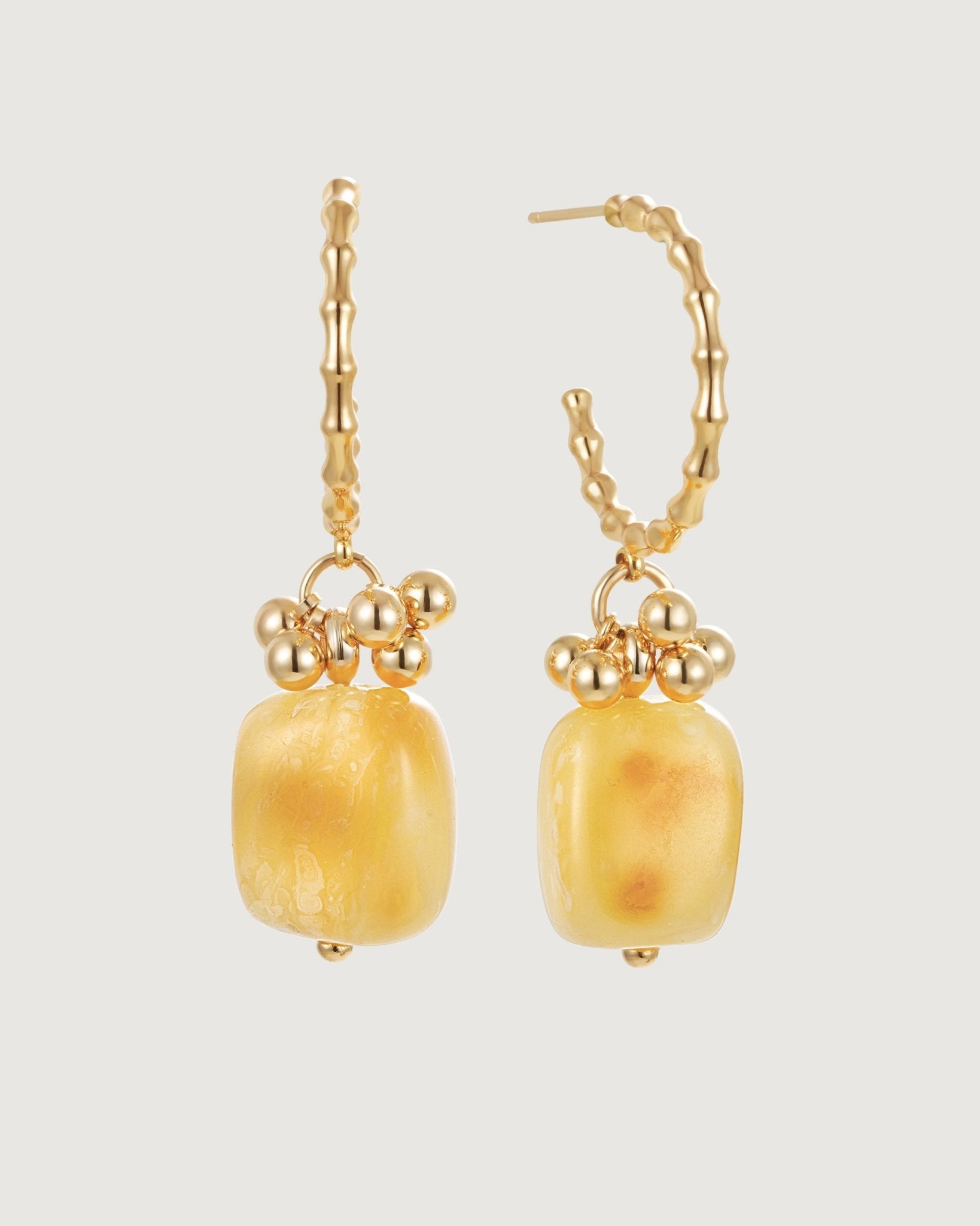 Flower Amber Earring