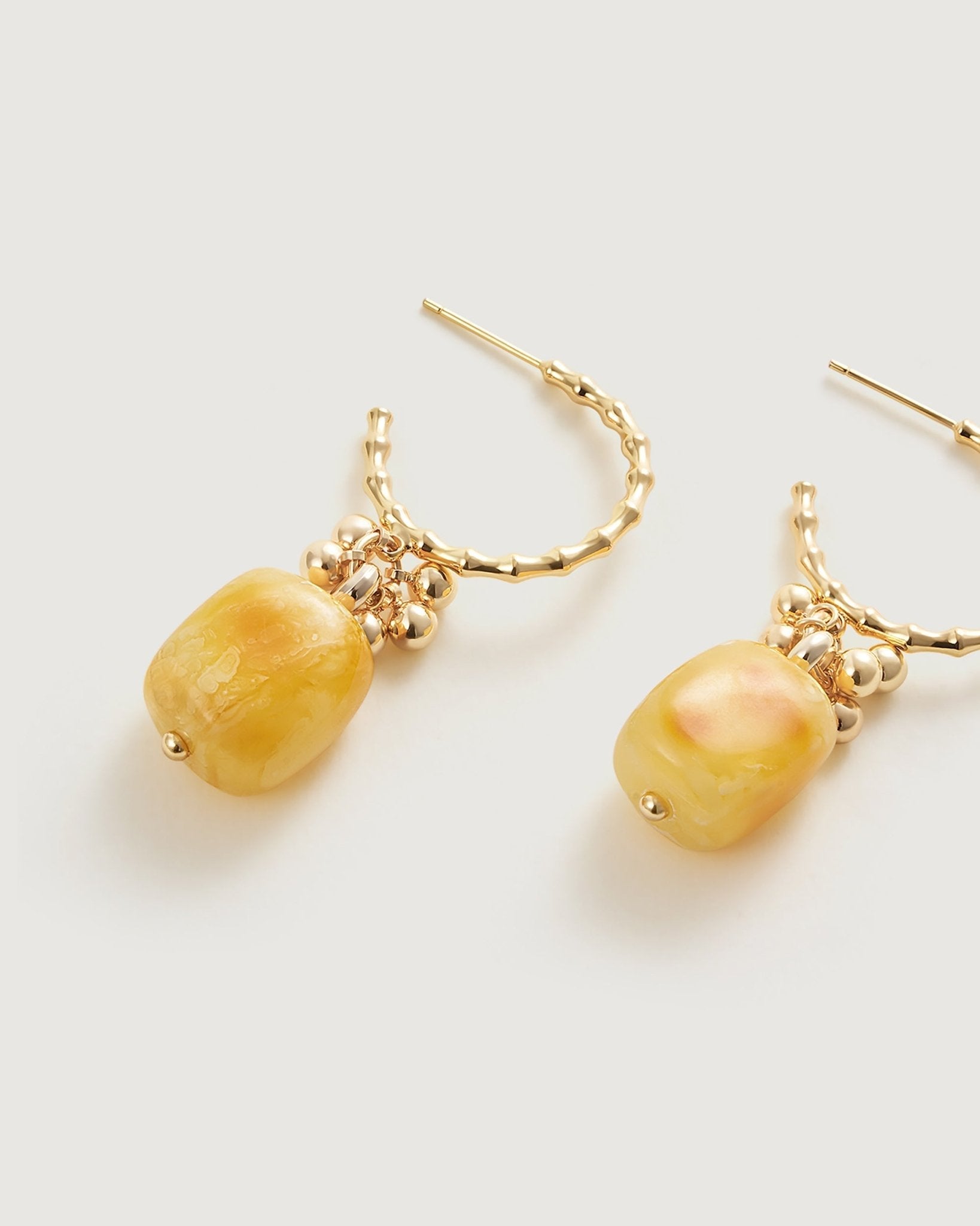 Flower Amber Earring