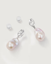 Glimmering Waves Baroque Pearl Earring