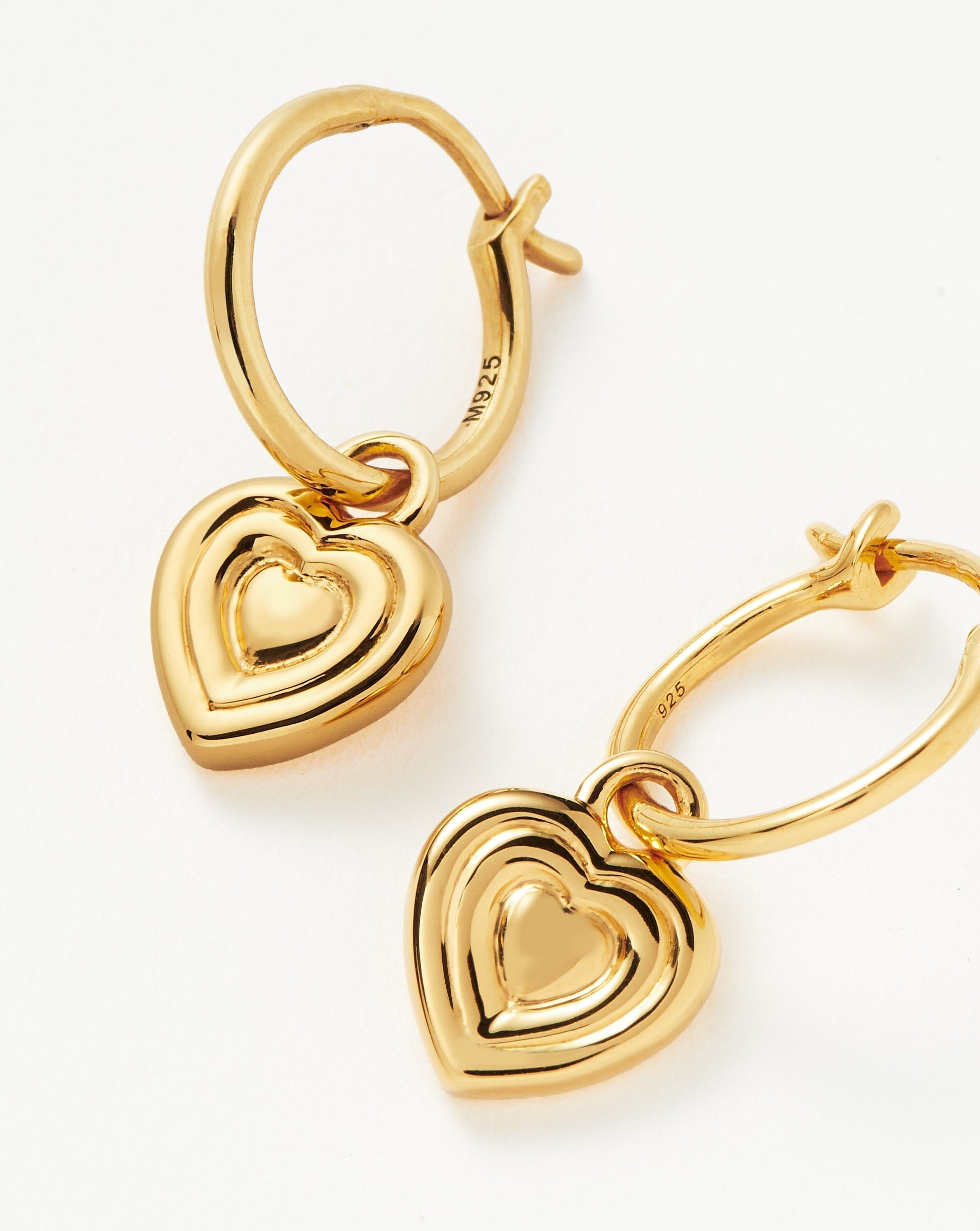 Good Vibes Heart Mini Charm Hoop Earrings