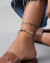 Good Vibes Multi Beaded Anklet