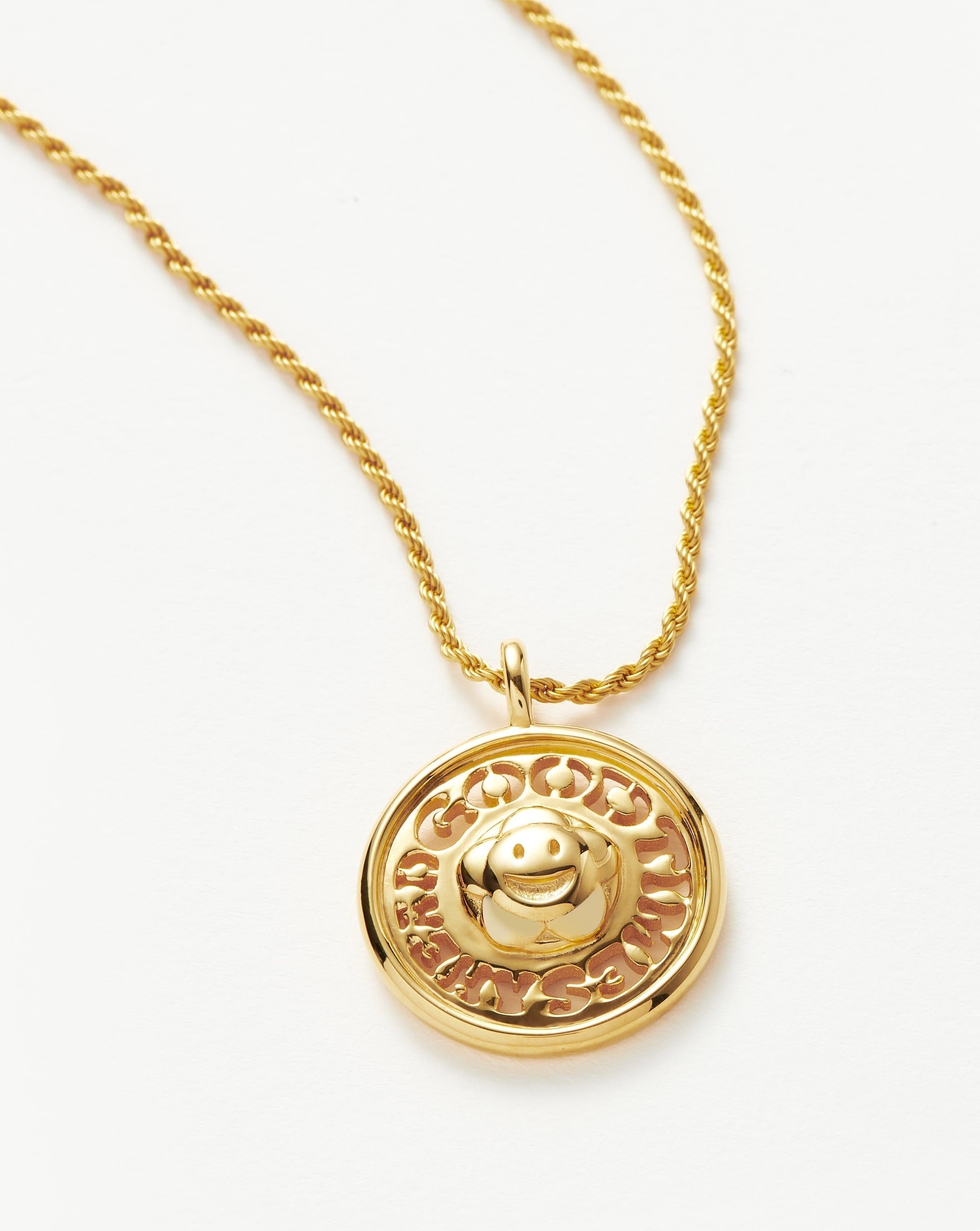 Good Vibes Sunshine Medallion Pendant Necklace