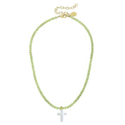 Alys Pearl Cross Necklace