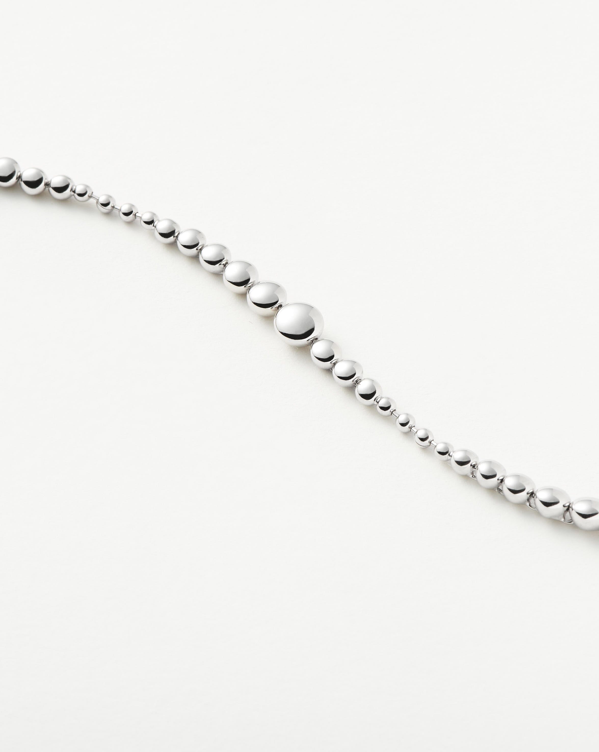 Graduated Beaded Bracelet | Sterling Silver