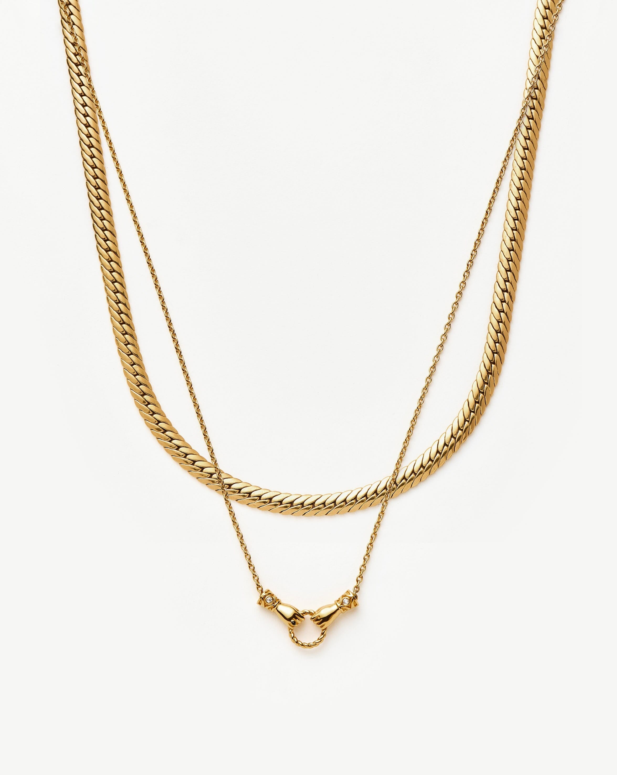 Harris Reed In Good Hands Slider Necklace Set | 18k Gold Plated