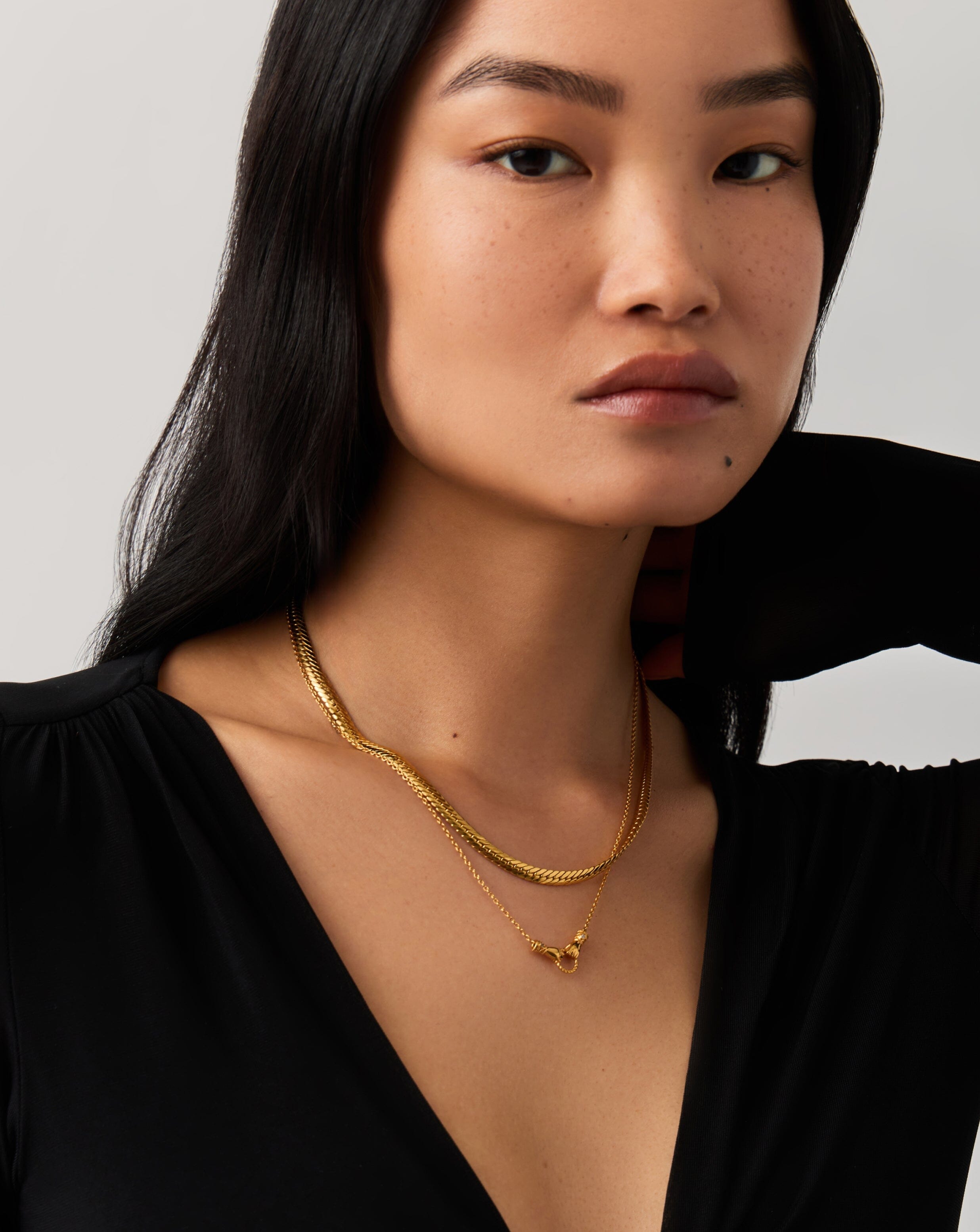 Harris Reed In Good Hands Slider Necklace Set | 18k Gold Plated