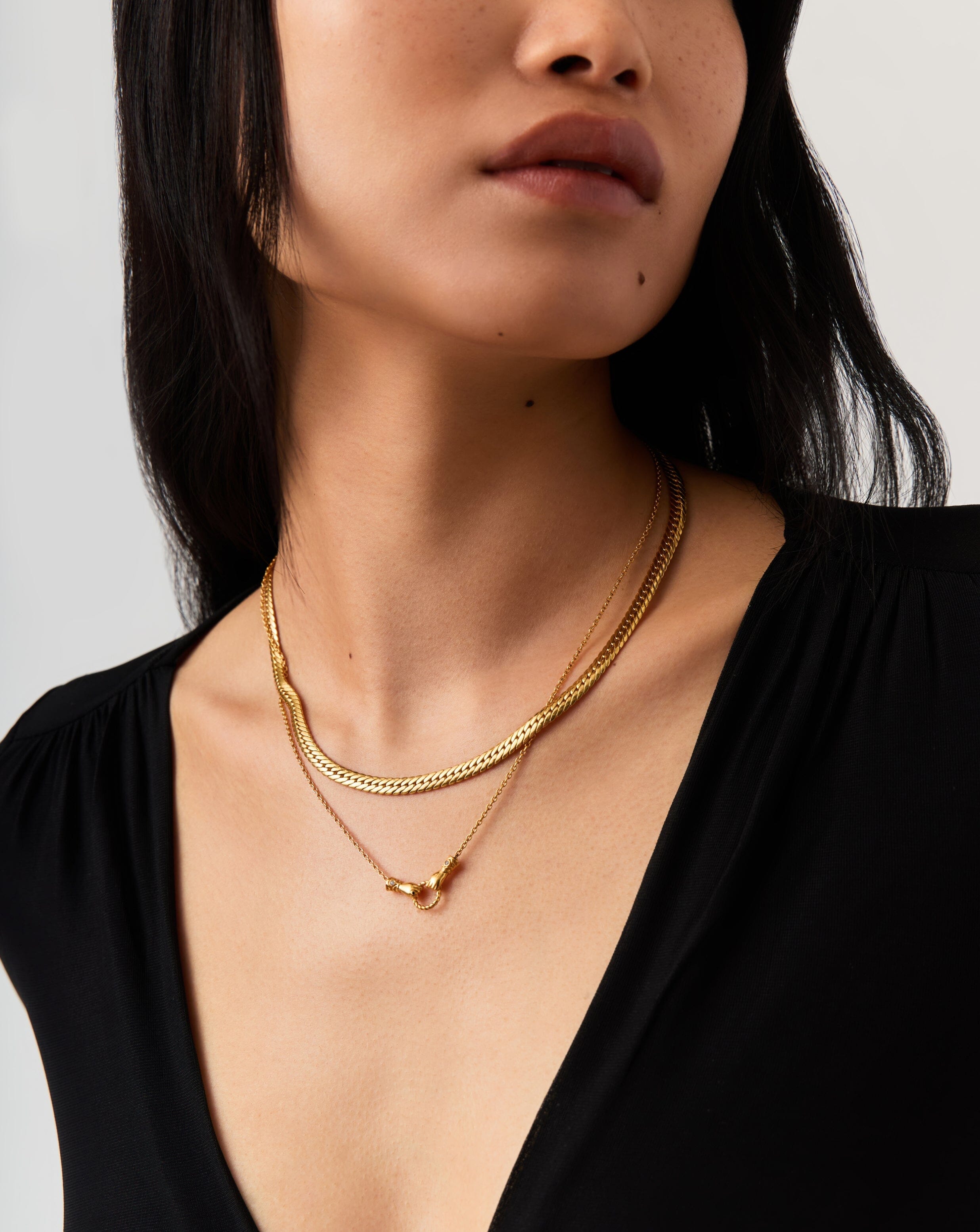 Harris Reed In Good Hands Slider Necklace Set | 18k Gold Plated