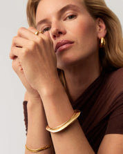 Hera Dome Statement Cuff Bracelet | 18k Gold Plated