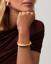 Hera Dome Statement Cuff Bracelet | 18k Gold Plated