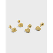 Broken Ball Stud Earrings