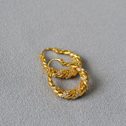 Twisted CZ Gold Earrings