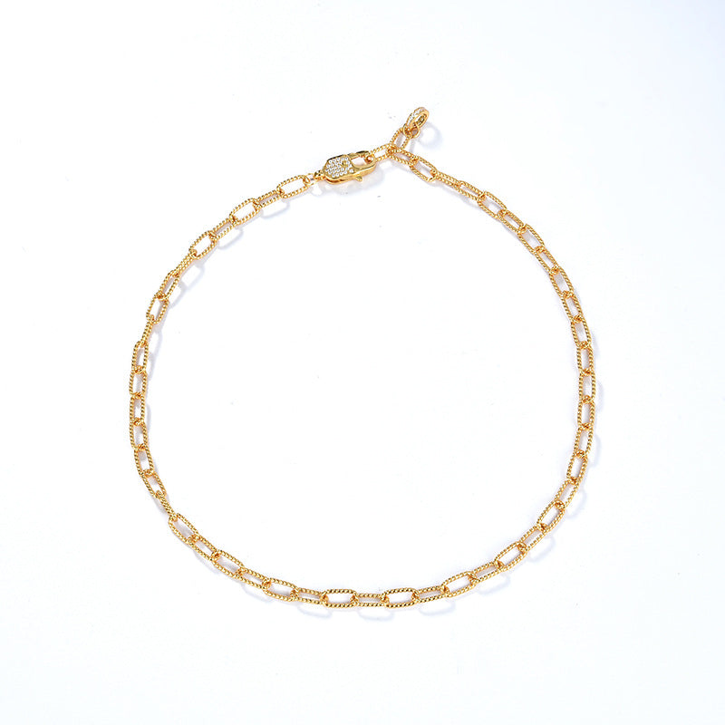 Twisted Gold CZ Necklace and Bracelet (Purchase Individually)