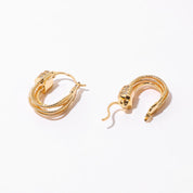 Strip Hoop CZ Earrings