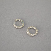 Gold Twisted Hoop Earrings