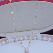 Pearl Teardrop Pendant Beaded Necklace