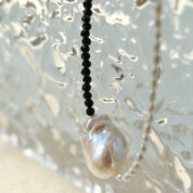 Black Gems Large Baroque Pearl Necklace