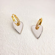 CZ Cute Heart Earrings