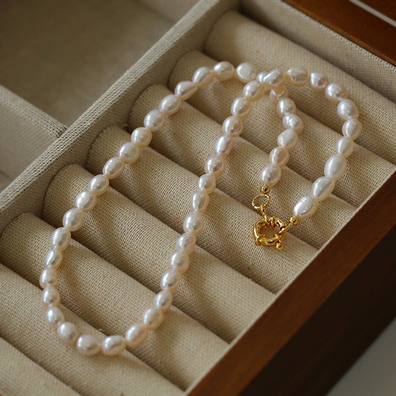 Freshwater Baroque Pearl Beaded Necklace