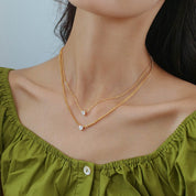 Layered Shine Heart CZ Cuba Chain Necklaces