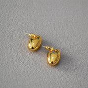 Modern Gold Bean Earrings