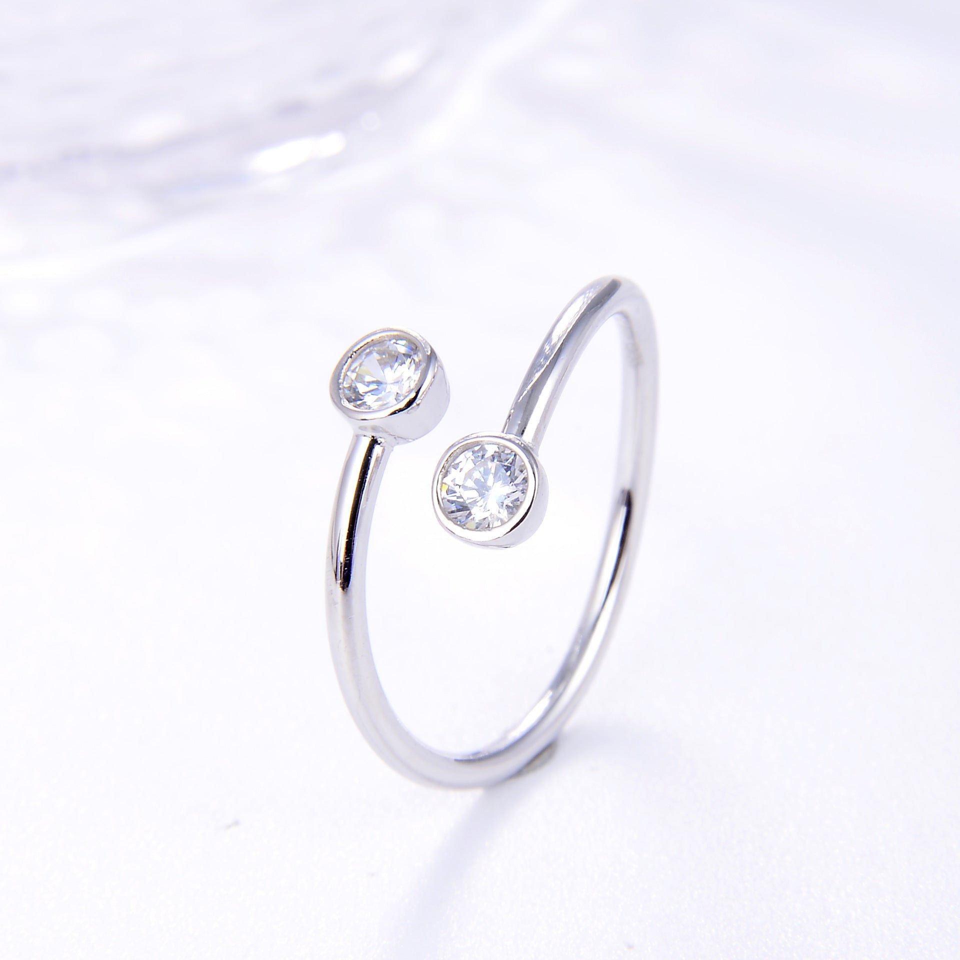 Dual CZ Classic Ring