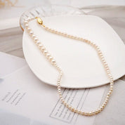 Long Gradual Pearls Necklace