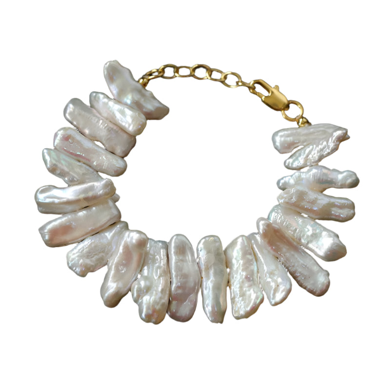 Baroque Pearl Chain Bracelet