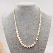 Long Gradual Pearls Necklace