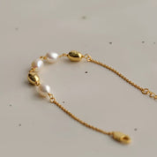 Gold Bean Pearl Bracelet