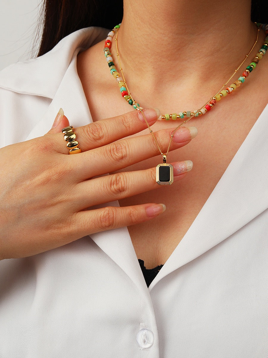 Multi-Gems Colorful Necklace and Bracelet ( Purchase Individually)