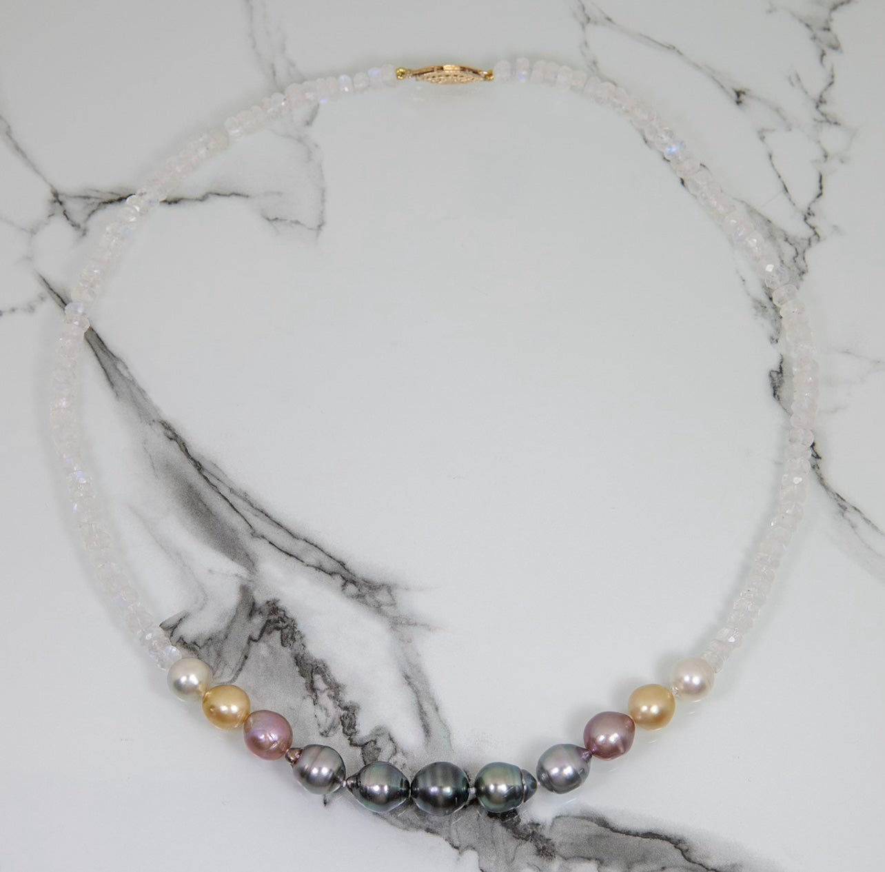 Mana Moonstone Pearl Necklace