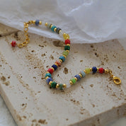 Multi-Gems Colorful Necklace and Bracelet ( Purchase Individually)