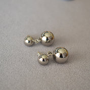 Dual Golden Ball Earrings