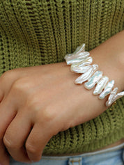 Baroque Pearl Chain Bracelet