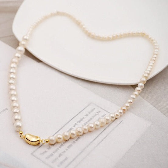 Long Gradual Pearls Necklace