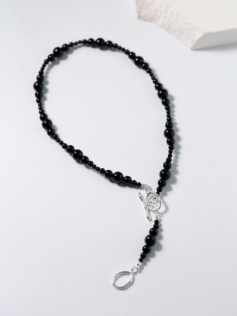 Black Gradual Onyx Necklace