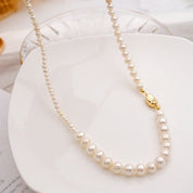 Long Gradual Pearls Necklace