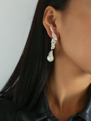 Bold Baroque Long Floral Earrings