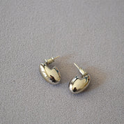 Modern Gold Bean Earrings