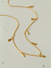 Teardrop Pendant Neckace Gold Vermeil