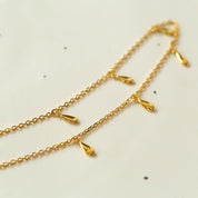 Teardrop Pendant Neckace Gold Vermeil