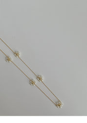 Dainty Flower Pearl Necklace