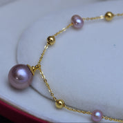 Pearl Teardrop Pendant Beaded Necklace