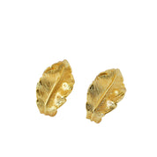 Large Gold Leaf Earrings