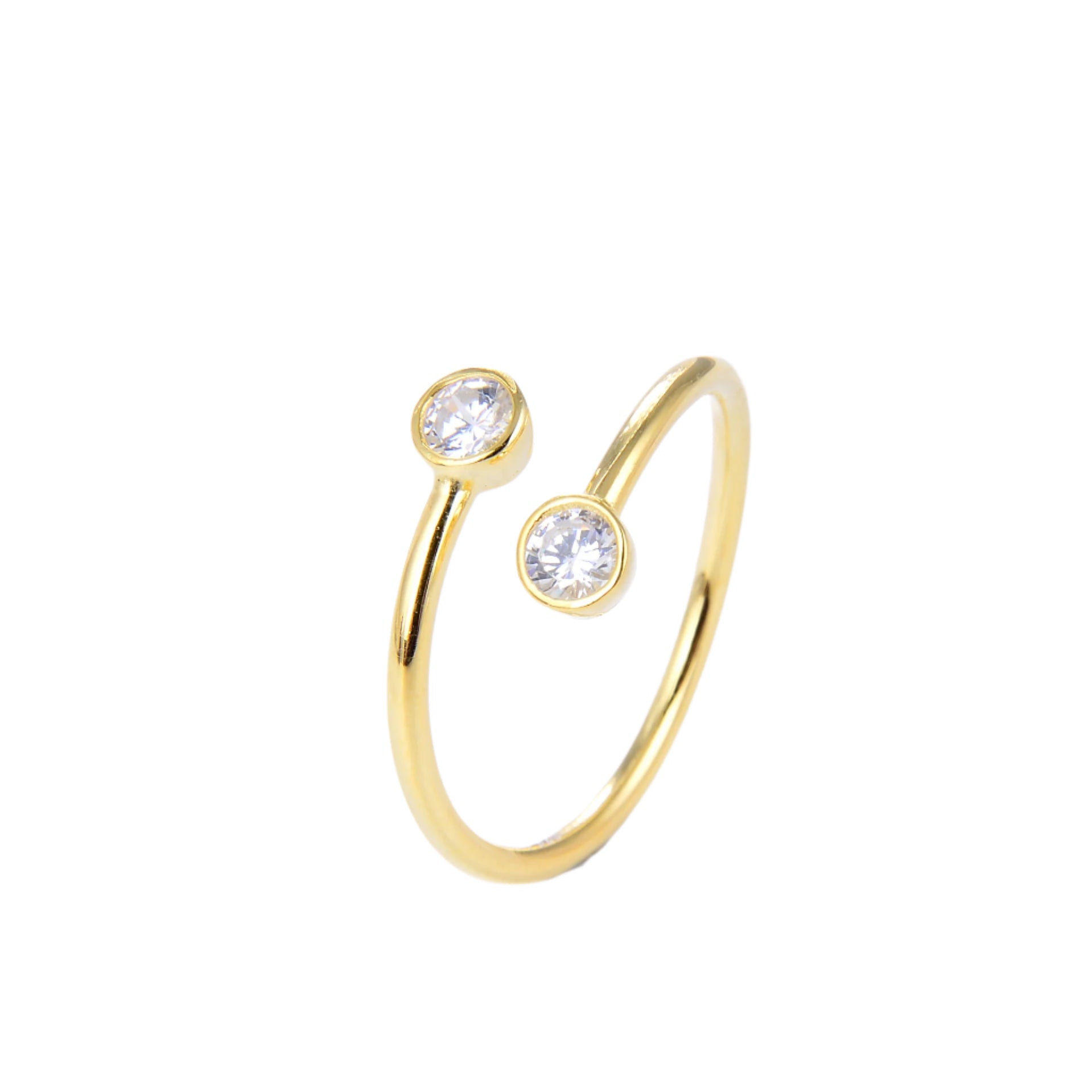 Dual CZ Classic Ring