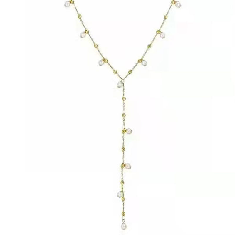 Y Shape Dainy Pearls Necklace