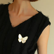 Mother of Shell Butterfly Brooch