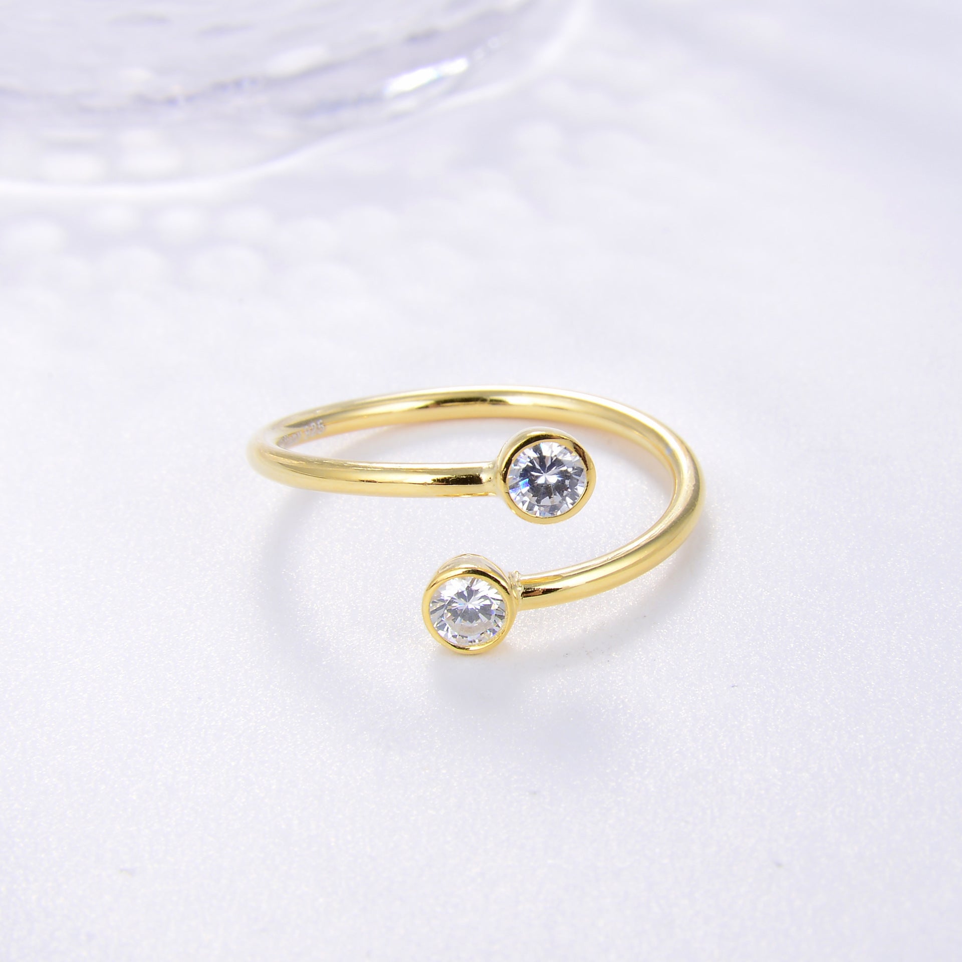 Dual CZ Classic Ring